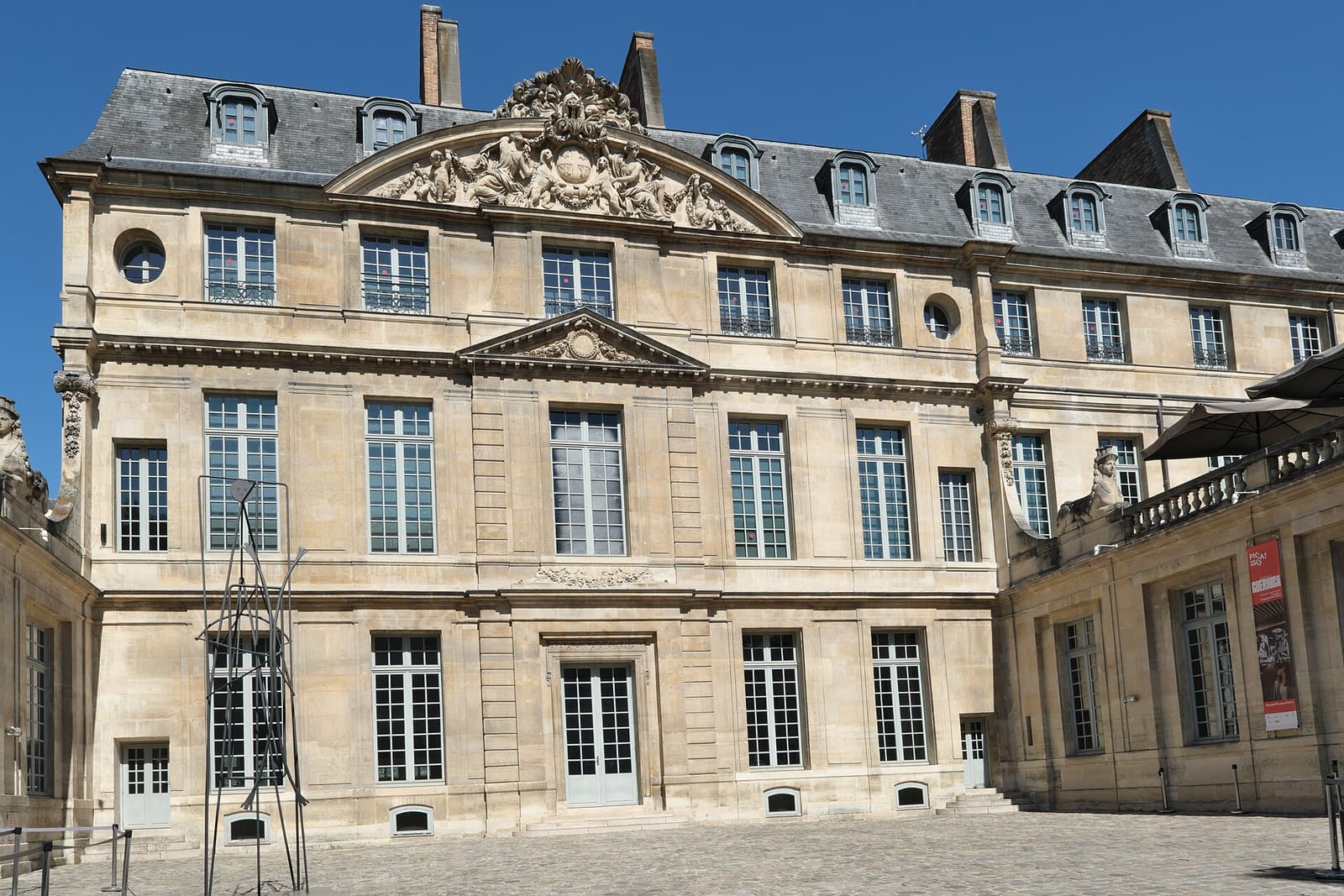 The classical stone facade of the Hôtel Salé, home of the Musée Picasso